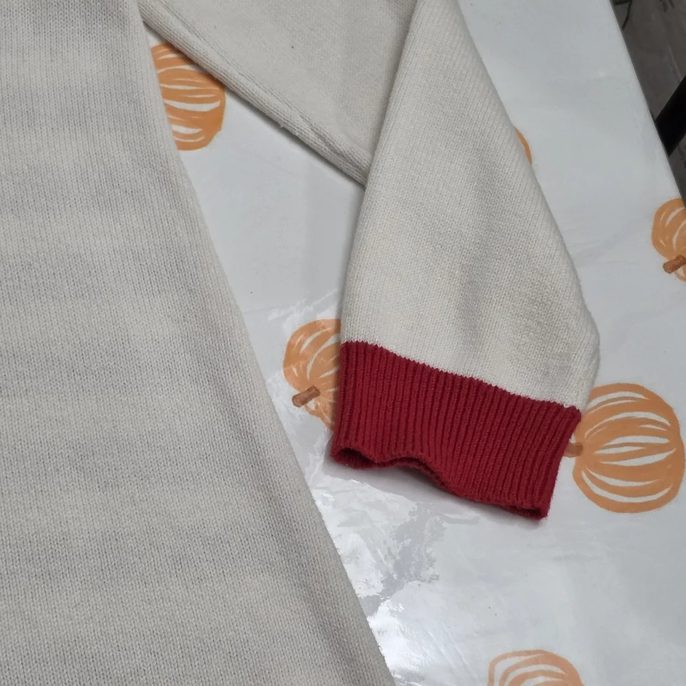 Gymboree Girls Olivia Pig Red & Cream Color Striped Knit Sweater Dress Size 8